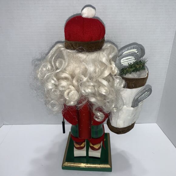 Vintage Rare Nutcracker Golfer Santa Carrying Bag & Club - Picture 6 of 16